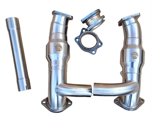 CTS V-Sport Dual Resonated Catless "H" Downpipes by RP USA