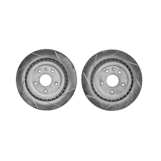 aftermarket CTSV Cadillac CTS-V, CTS-V3 OEM replacement upgrade rear rotors, slotted and heat treated for high performance braking brake use.