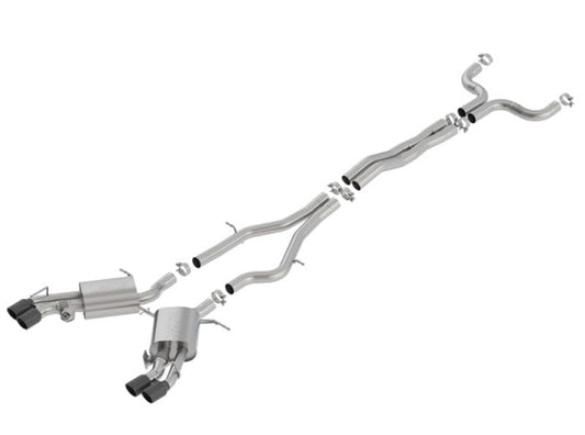 Borla 16-18 Cadillac CTS-V 6.2L V8 2.75in Diameter S Type Catback Exhaust w/ Valves Black Chrome Tip Borla