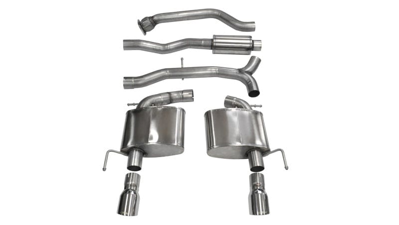 Corsa 13-19 Cadillac ATS Sedan 2.0L A/T Polished Sport Dual Rear Cat-Back Exhaust CORSA Performance