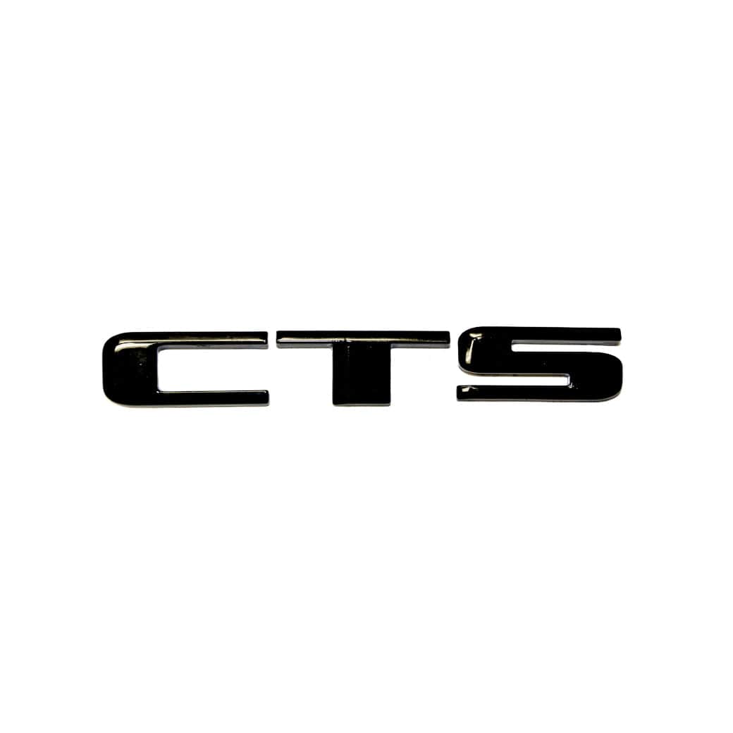 Aftermarket Painted Cadillac CTS-V Gloss Black Blacked Out OEM GM "CTS" trunk letters Emblem Badges Decal upgrade CTS-V3 CTSV trunk 2016 2017 2018 2019