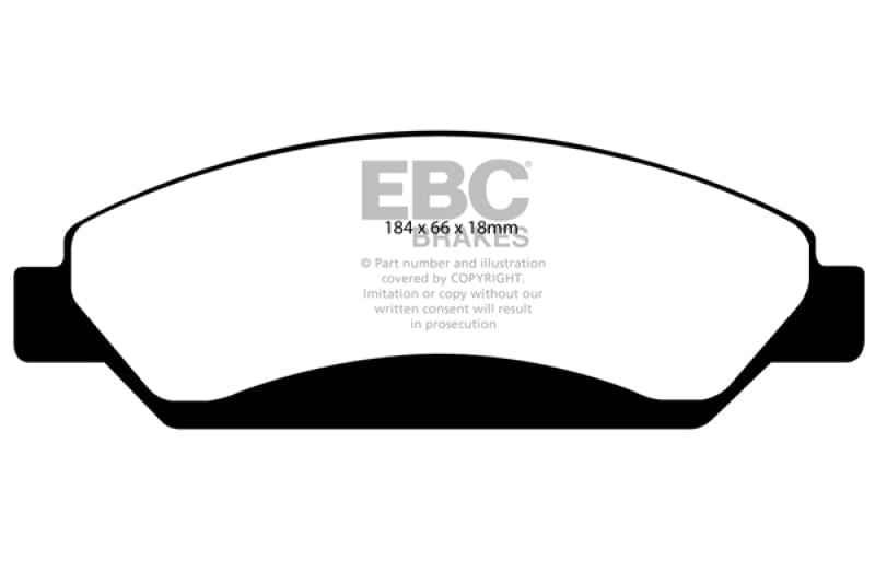 EBC 07 Cadillac Escalade 6.2 2WD Redstuff Front Brake Pads EBC