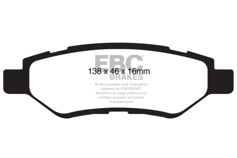 EBC 08-13 Cadillac CTS 3.0 Yellowstuff Rear Brake Pads EBC