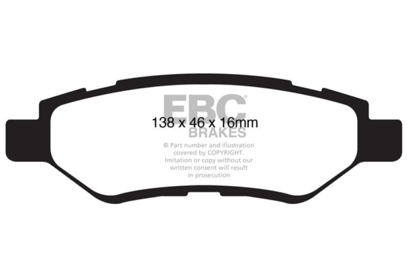 EBC 08-13 Cadillac CTS 3.0 Yellowstuff Rear Brake Pads EBC