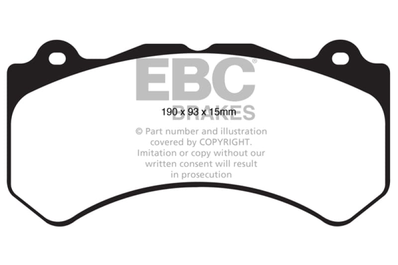 EBC 16+ Cadillac ATS-V 3.6 Twin Turbo Yellowstuff Front Brake Pads EBC