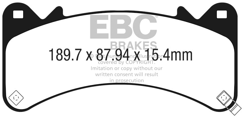 EBC 2015+ Chevrolet Tahoe 2WD (6 Piston Brembo) Greenstuff Front Brake Pads EBC