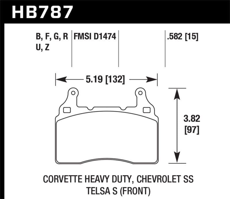 Hawk 16-19 CTS HPS 5.0 Street Front Brake Pads Hawk Performance