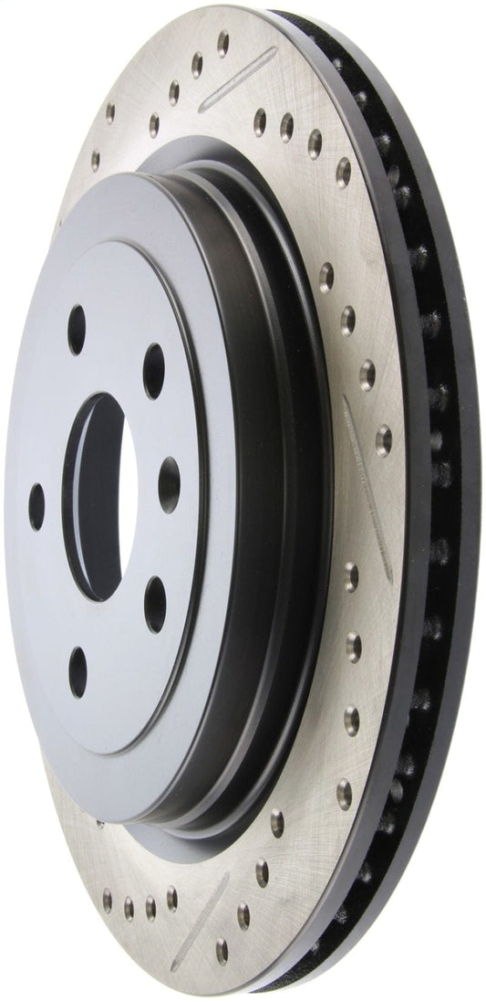 StopTech Sport Slot 14-19 CTS V-Sport Slotted & Drilled Rear Right Rotor Stoptech