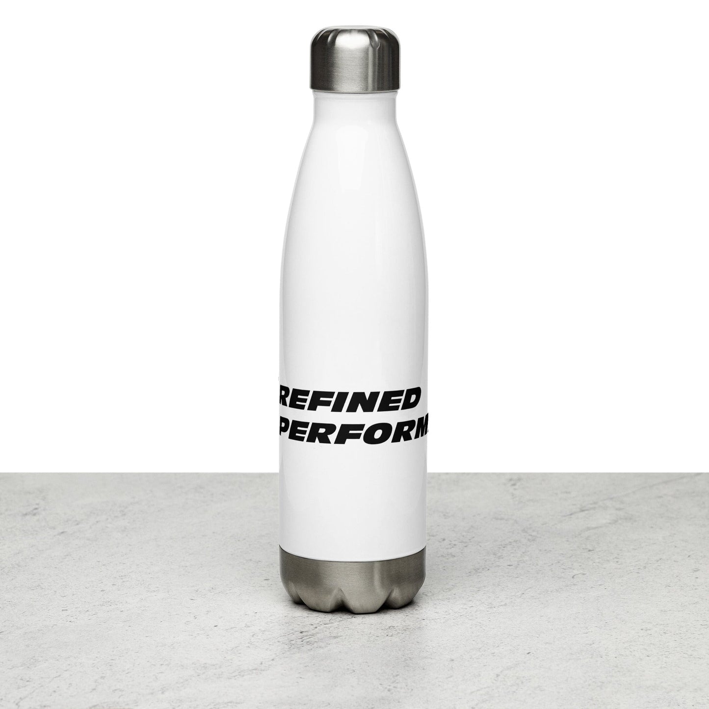 17oz Black and White RP Stainless Steel Water Bottle RENICK PERFORMANCE