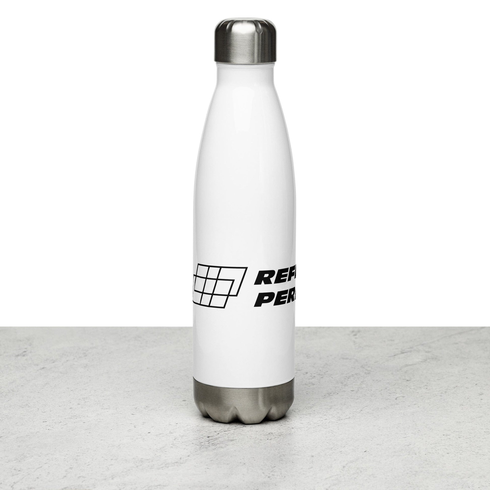 17oz Black and White RP Stainless Steel Water Bottle RENICK PERFORMANCE