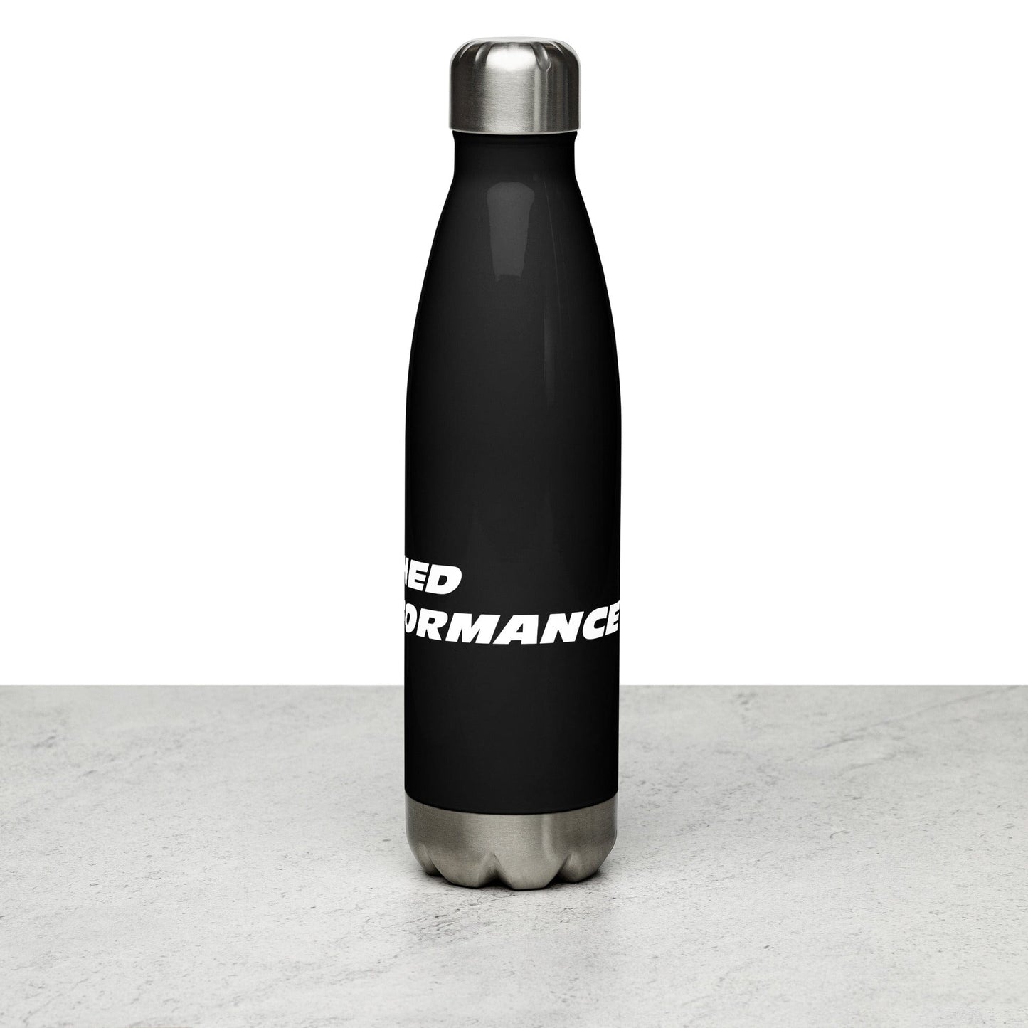 17oz Black with White RP Stainless Steel Water Bottle RENICK PERFORMANCE