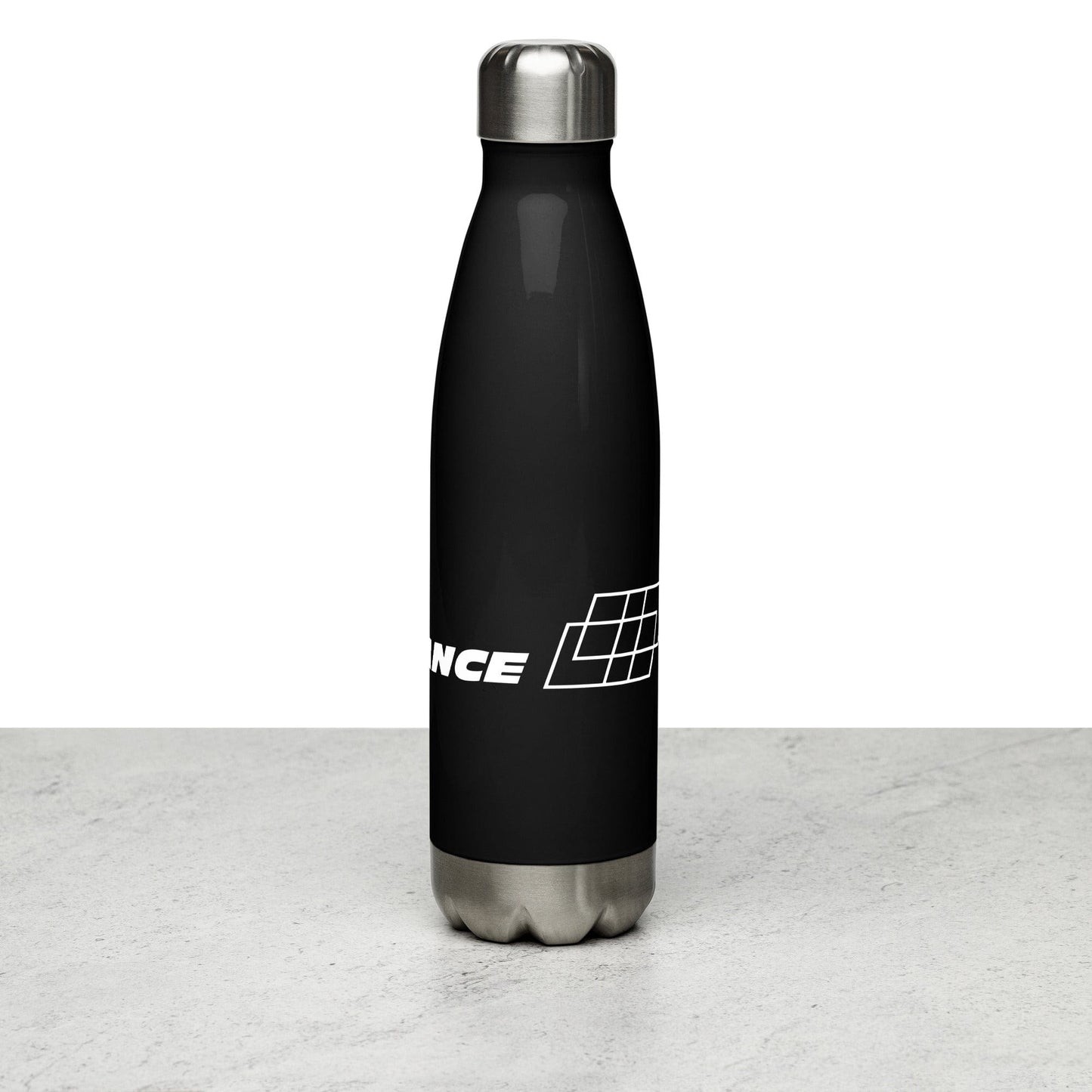 17oz Black with White RP Stainless Steel Water Bottle RENICK PERFORMANCE