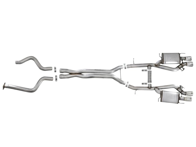 aFe MACHForce XP 3in 304 SS Cat-Back Dual Mode Exhaust w/ Polished Tips 16-19 Cadillac ATS-V V6-3.6L aFe