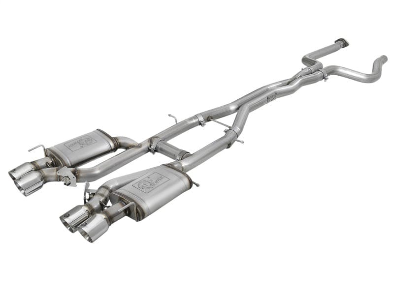 aFe MACHForce XP 3in 304 SS Cat-Back Dual Mode Exhaust w/ Polished Tips 16-19 Cadillac ATS-V V6-3.6L aFe