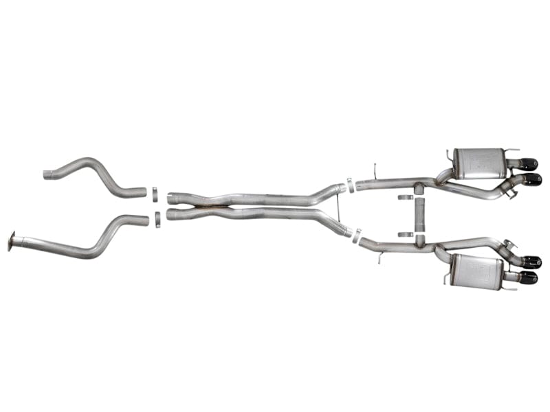 aFe MACHForce XP 3in 304SS Cat Back Exhaust s/ Black Tips 16-19 Cadillac ATS-V V6-3.6L (tt) aFe