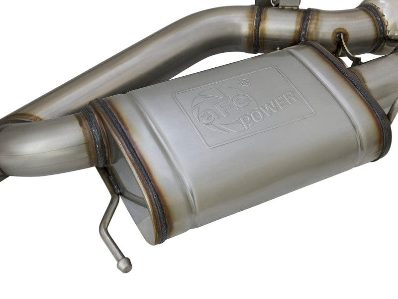 aFe MACHForce XP 3in 304SS Cat Back Exhaust s/ Black Tips 16-19 Cadillac ATS-V V6-3.6L (tt) aFe