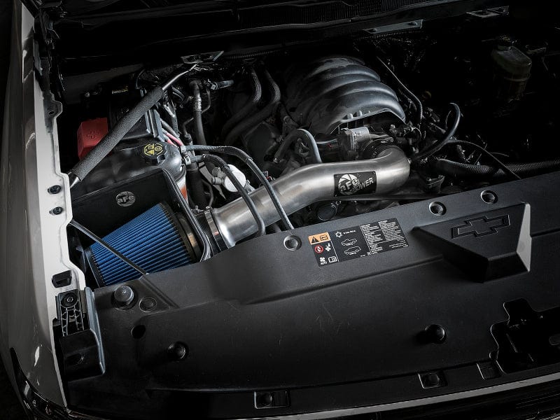 aFe MagnumFORCE Stage-2 PRO 5R CAI Brushed Alum Tube 15-20 Escalade / ESV 5.3L/6.2L w/Electric Fan aFe