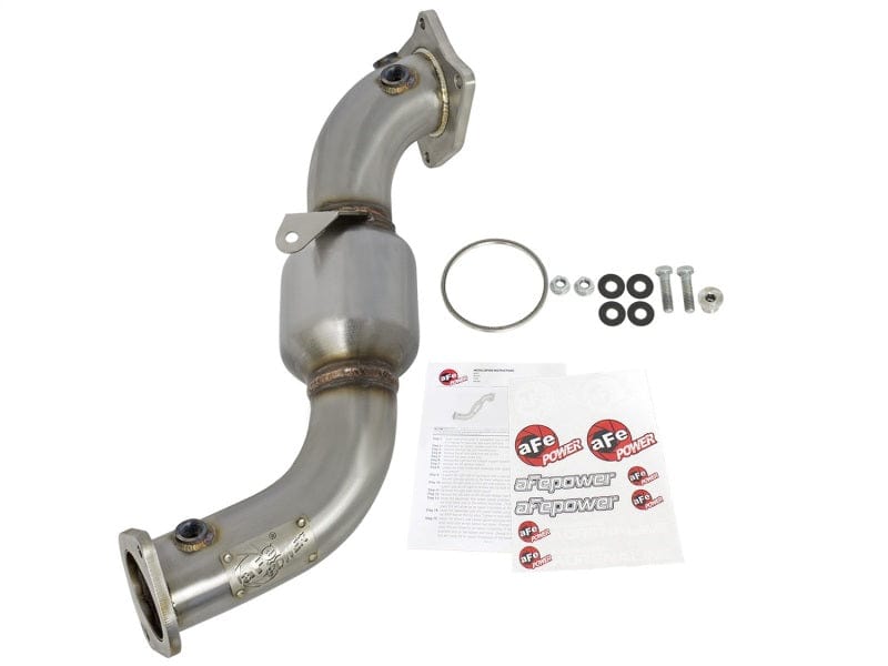 aFe Twisted Steel Down-Pipe Catted 13-16 Cadillac ATS L4-2.0L (t) aFe