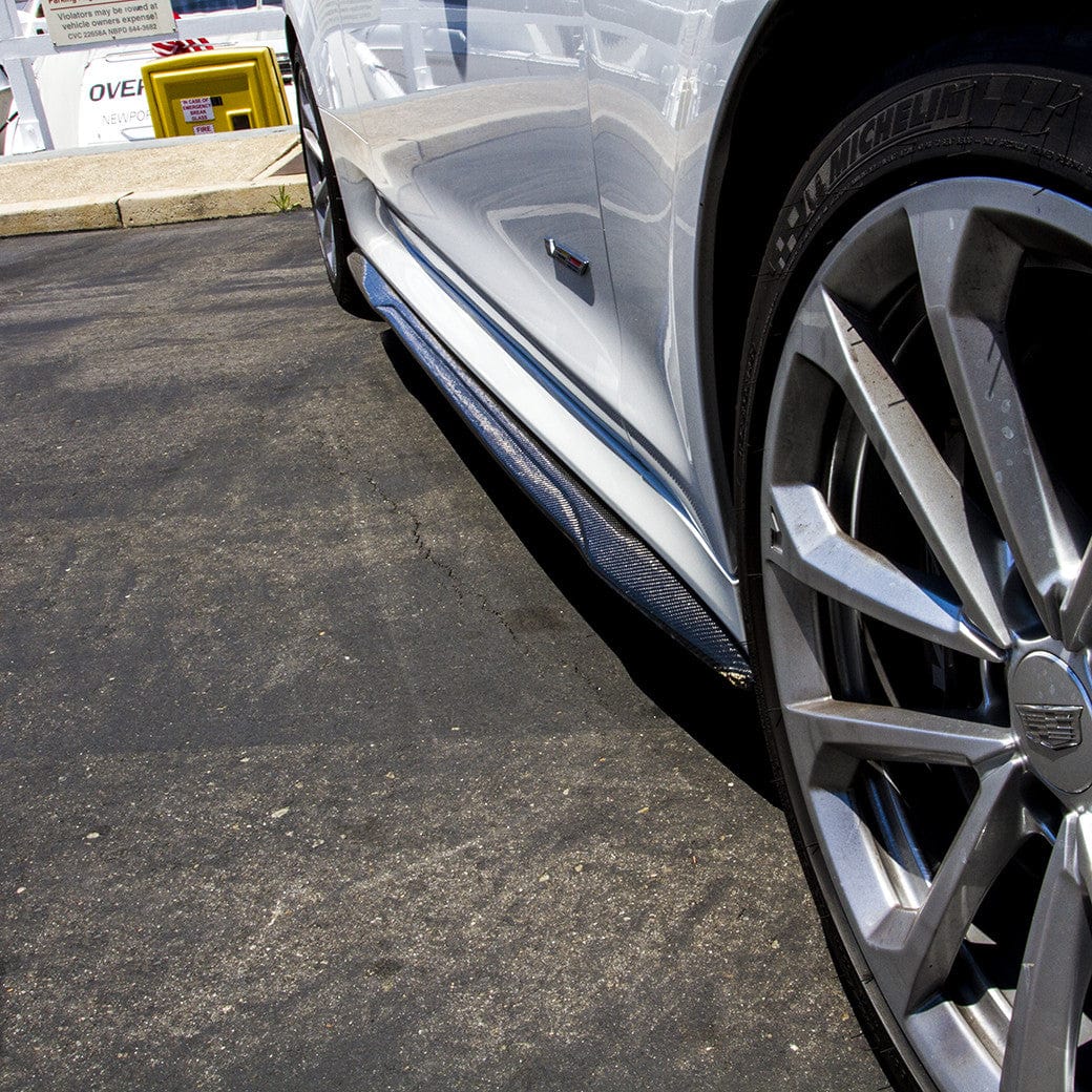 Elite Cadillac ATS-V Carbon Fiber Splitters from RP USA! – Refined ...