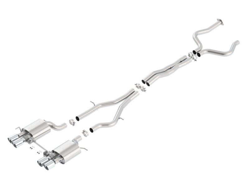 Borla 2016-19 Cadillac ATS-V 3.6L Twin Turbo Catback Exhaust 4in Tips Dual Split Rear Exit Borla