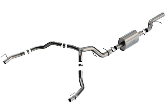 Borla 2021+ Cadillac Escalade 6.2L V8 2/4WD 4DR S-Type Cat-Back Exhaust w/ Factory Bezel Tips Borla