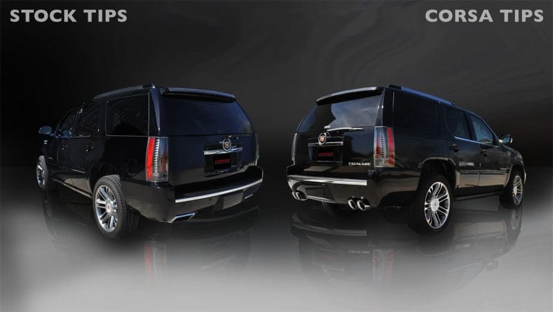 Corsa 12-14 Cadillac Escalade ESV DUB 6.2L V8 Polished Sport Cat-Back Exhaust CORSA Performance