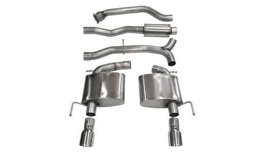 Corsa 13-19 Cadillac ATS Sedan 2.0L A/T Polished Sport Dual Rear Cat-Back Exhaust CORSA Performance