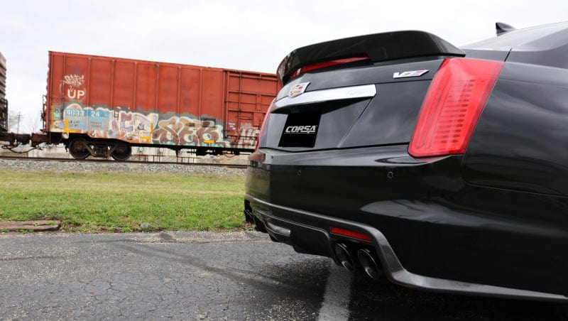 Corsa 16-19 Cadillac CTS V 6.2L V8 2.75in Black Xtreme Axle-Back Exhaust CORSA Performance
