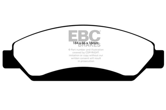 EBC 07 Cadillac Escalade 6.2 2WD Yellowstuff Front Brake Pads EBC