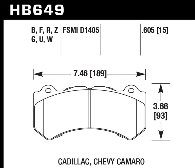 Hawk 16-19 ATS-V HPS 5.0 Street Front Brake Pads Hawk Performance