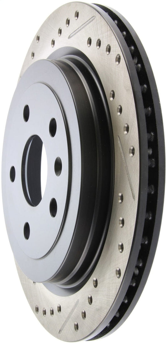 StopTech Sport Slot 14-19 CTS Slotted & Drilled Rear Right Rotor Stoptech